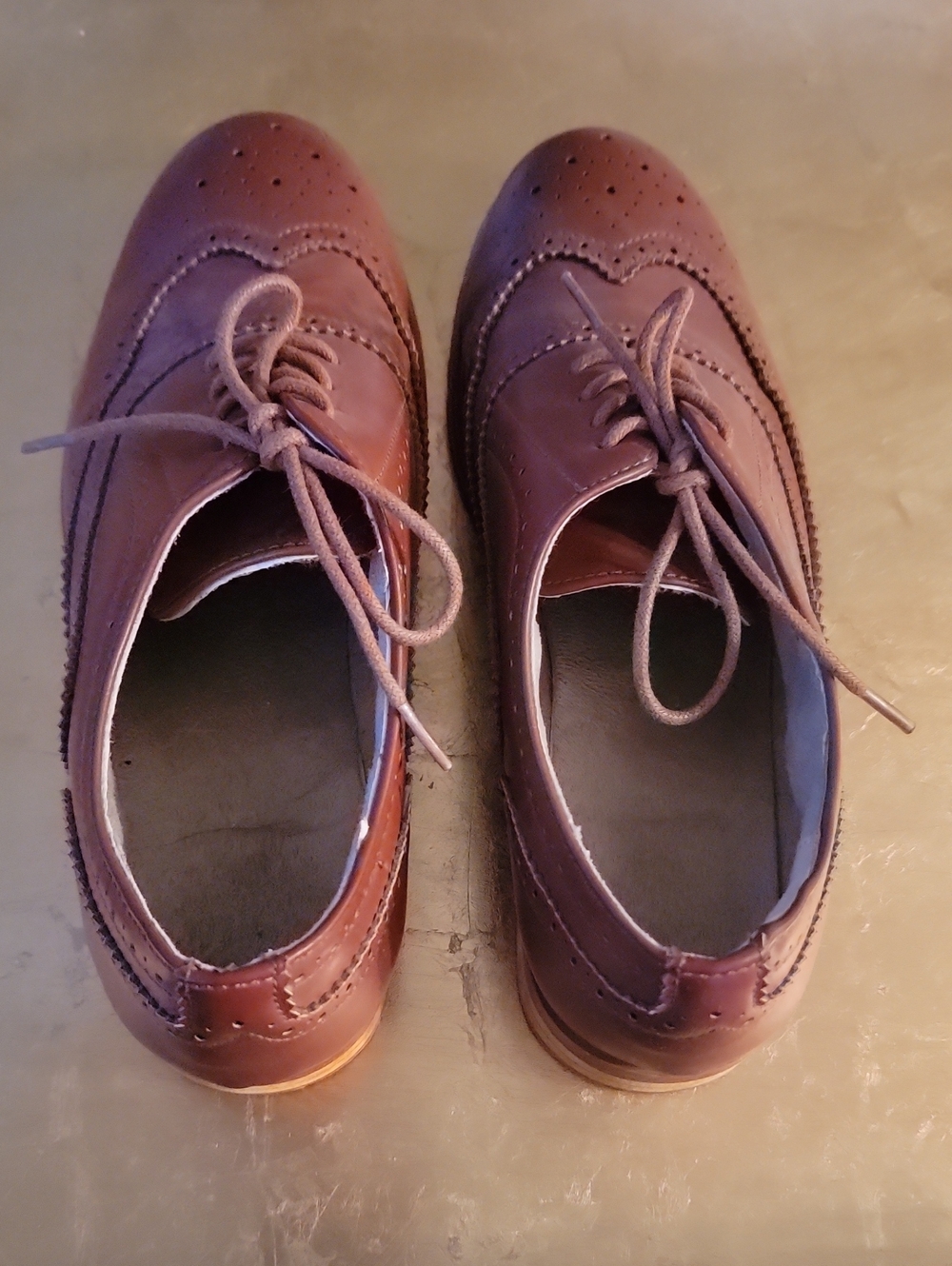 Wanted Women's Lace-Up Oxford Brogues in Brown